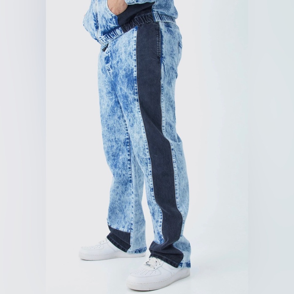 New acid wash denim jeans size 2X